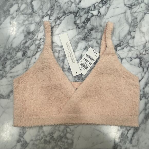 INC International Concepts x CULPOS Concepts Fuzzy Cropped Knit Tank Top Blush M - Picture 3 of 8